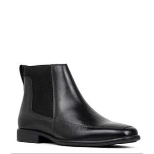 Donald Pliner Boots Mens Size 9 M Black Gunter Chelsea Leather Slip On Shoes